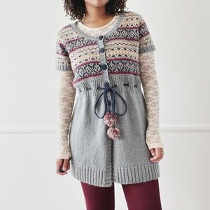 vintage short sleeve cardigan tunic sweater dress